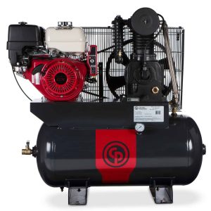 Chicago Pneumatic RCP-C1630G | 16 HP Iron Series Two Stage Gasoline Engine Compressor | 30 Gallon Horizontal Tank