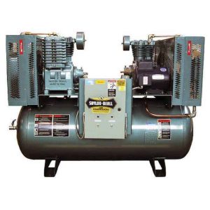 Saylor-Beall Pressure Lubricated Duplex 30 HP 240 Gal 3 Phase Model X-PL-93024