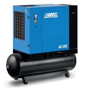 ABAC AS-20S253TMD 20 HP Tank Mount w/Dryer 125 PSI Screw Compressor