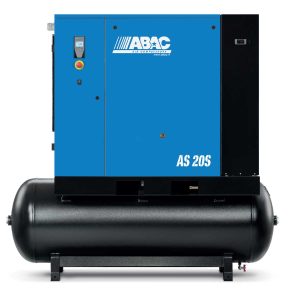ABAC AS-20S253TMD 20 HP Tank Mount w/Dryer 125 PSI Screw Compressor