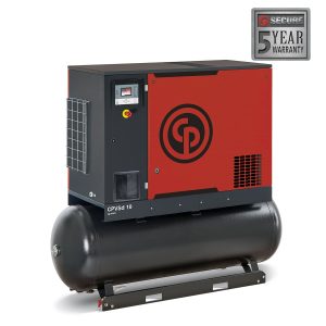 Industrial air compressor with warranty seal